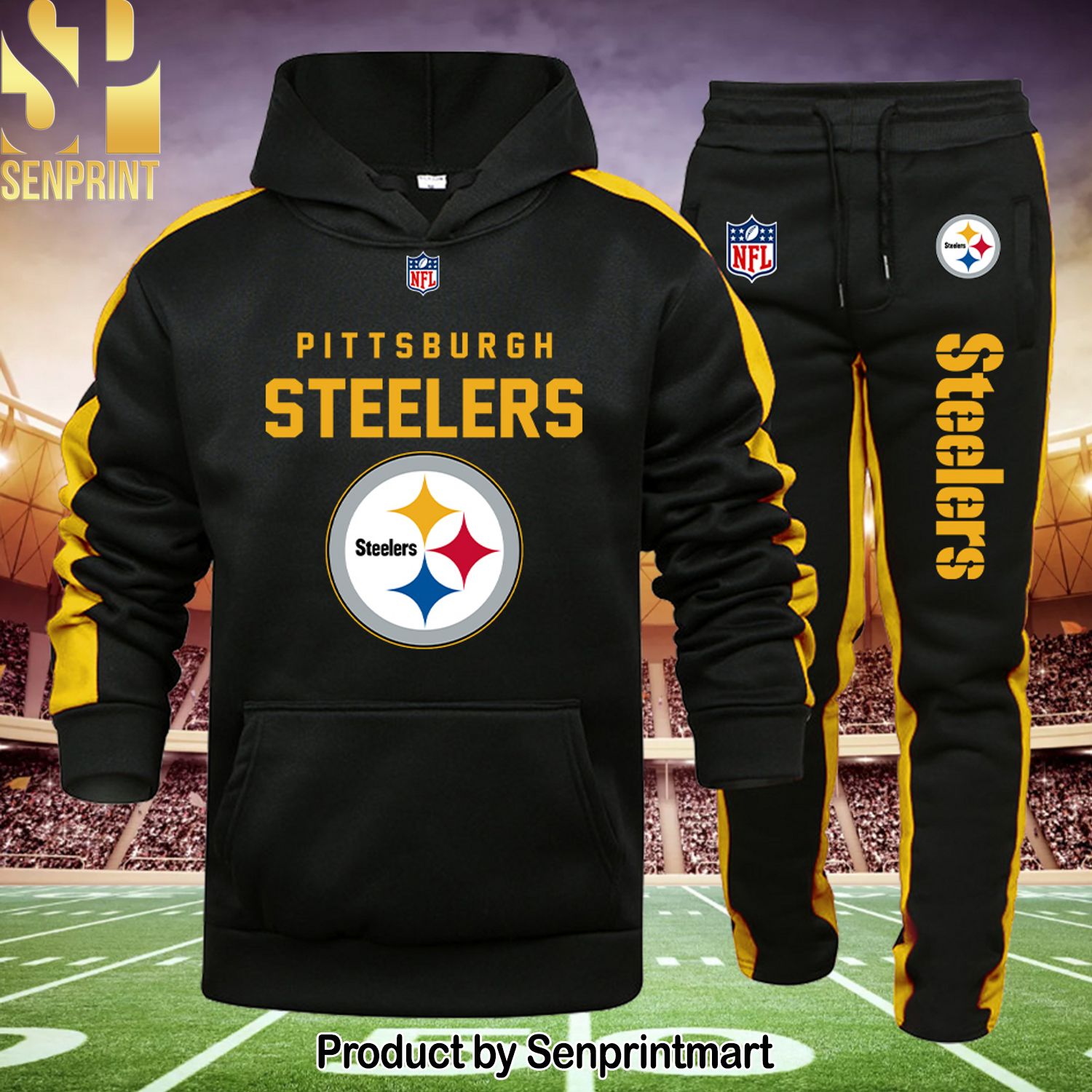 NFL Pittsburgh Steelers 3D All Over Print Shirt and Sweatpants