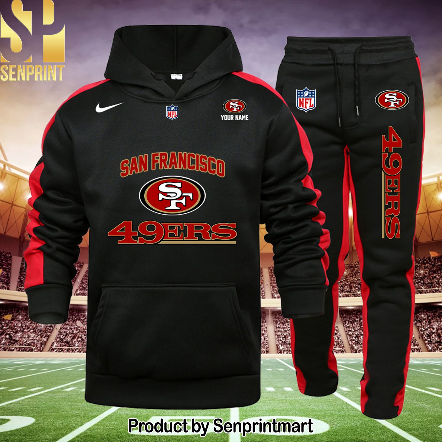 NFL San Francisco 49ers Hypebeast Fashion Shirt and Sweatpants