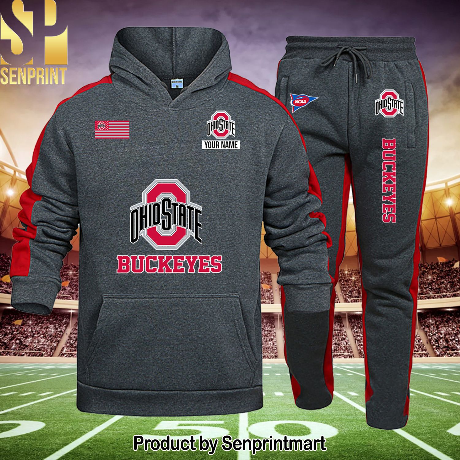 Ohio State Buckeyes 3D All Over Print Shirt and Pants