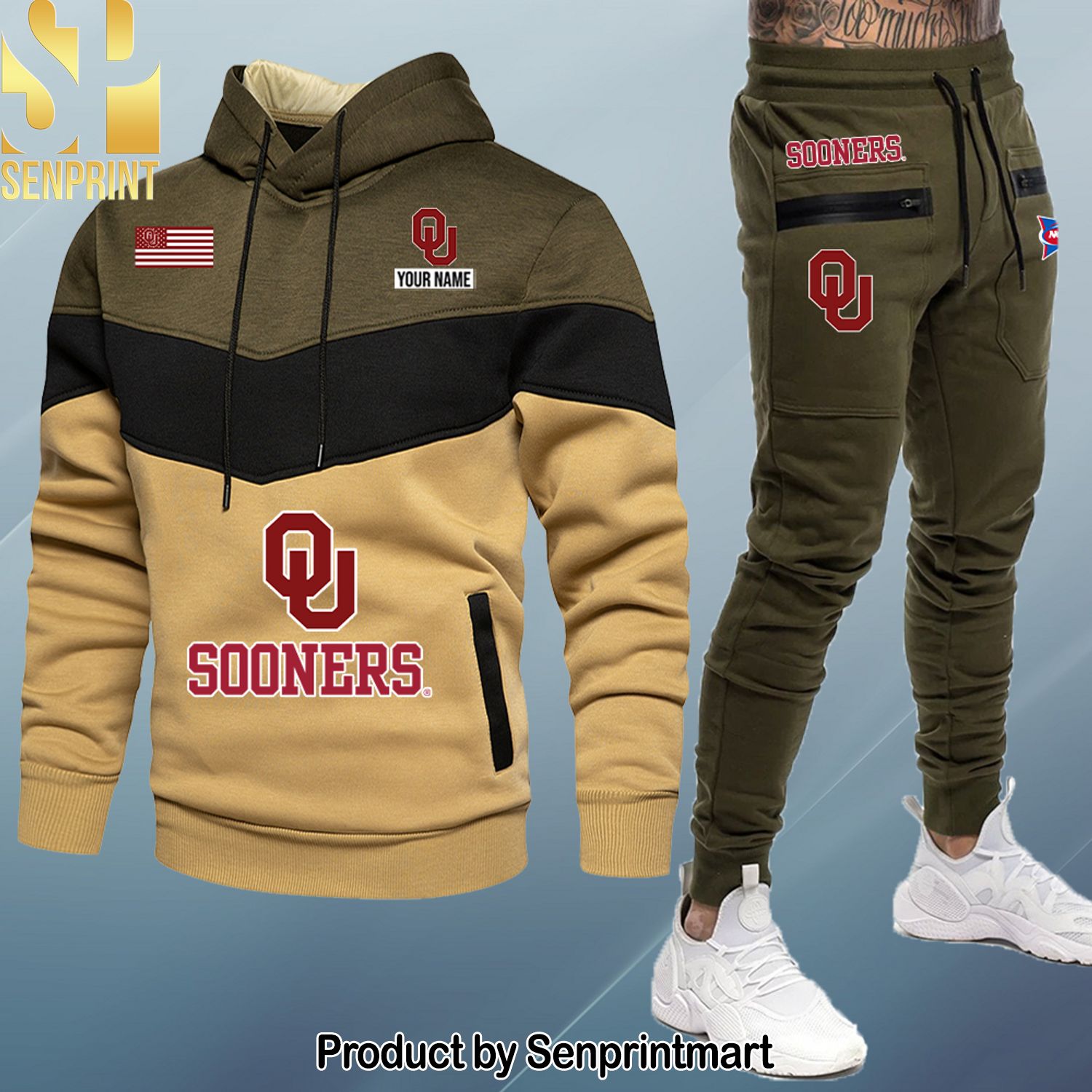 Oklahoma Sooners New Fashion Full Printed Shirt and Pants