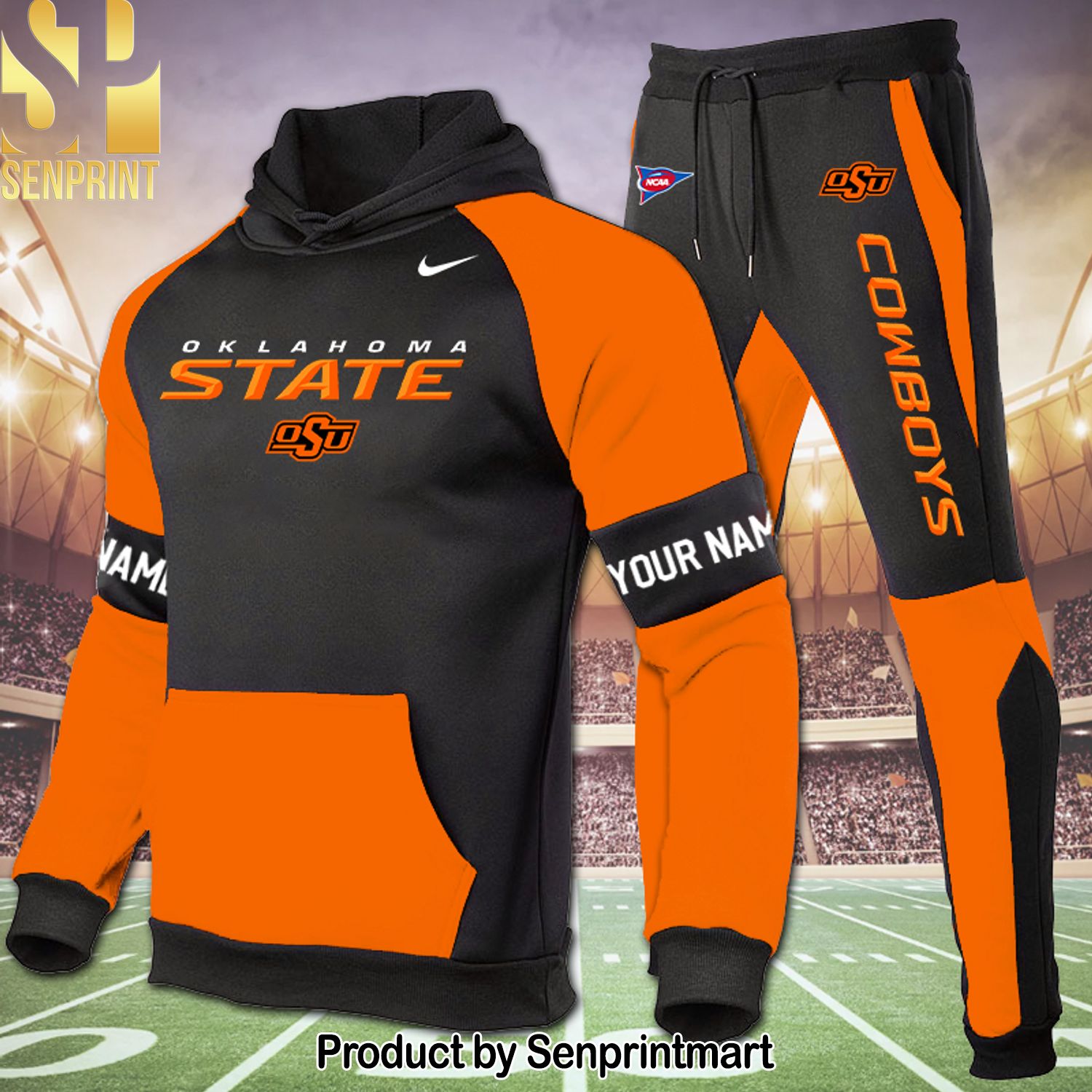 Oklahoma State All Over Printed Classic Shirt and Pants