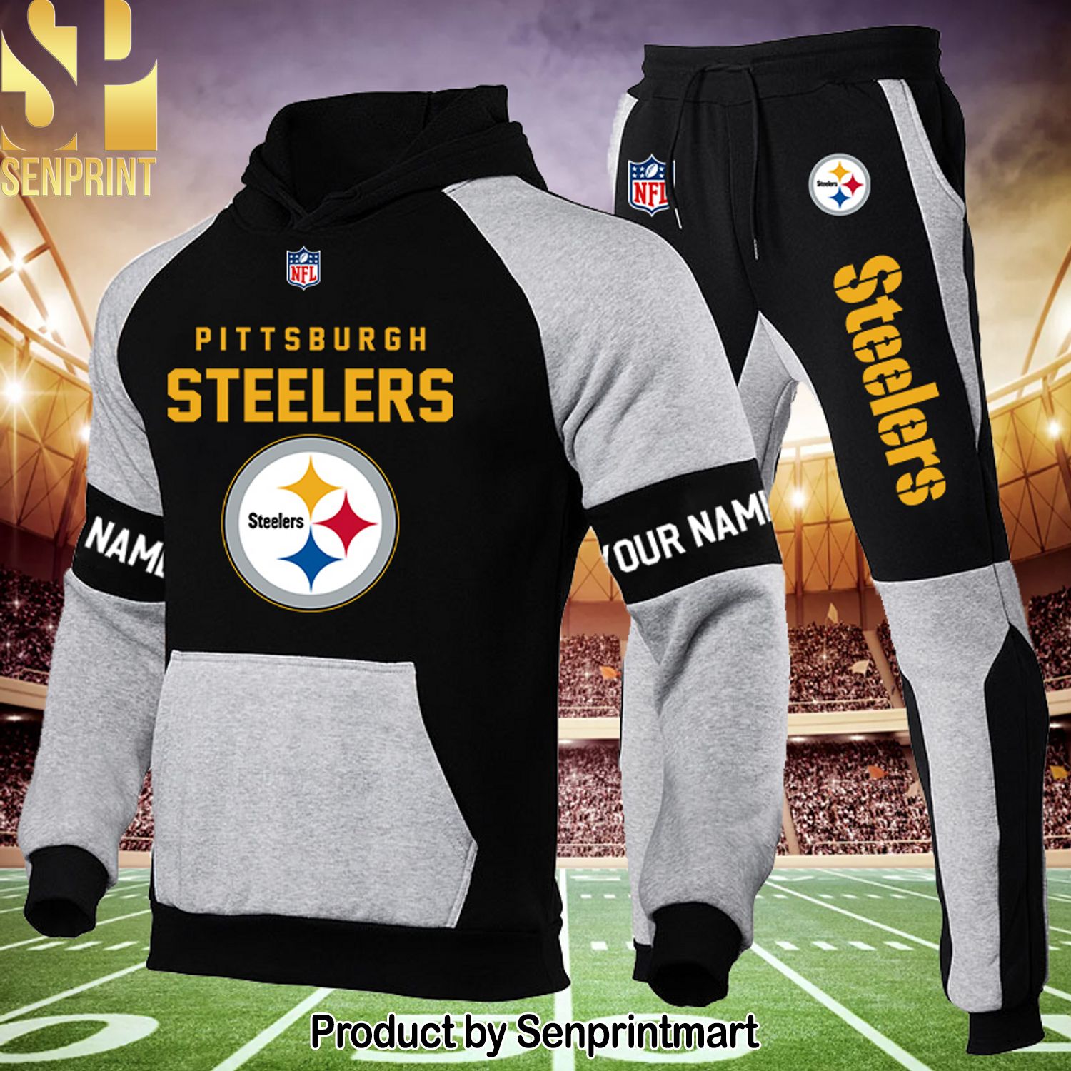 Pittsburgh Steelers 3D All Over Print Shirt and Pants