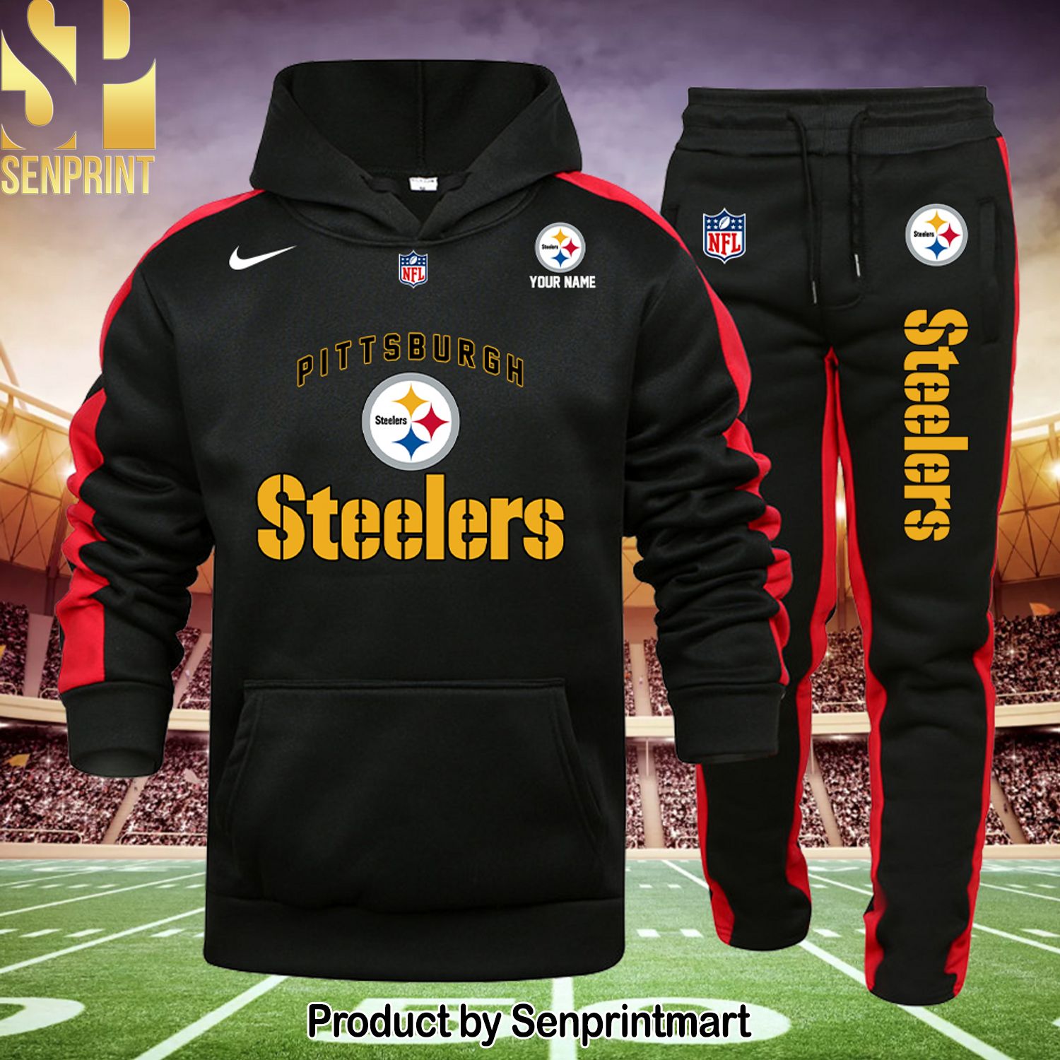Pittsburgh Steelers Classic Full Printed Shirt and Pants