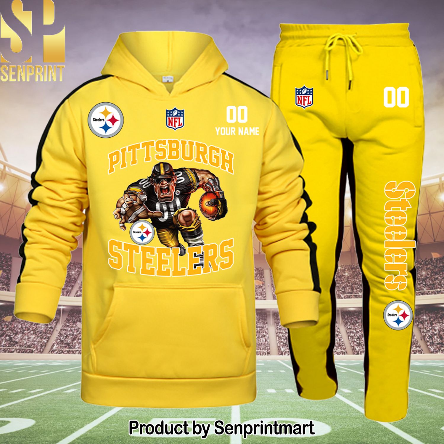 Pittsburgh Steelers Unisex Full Print Shirt and Pants