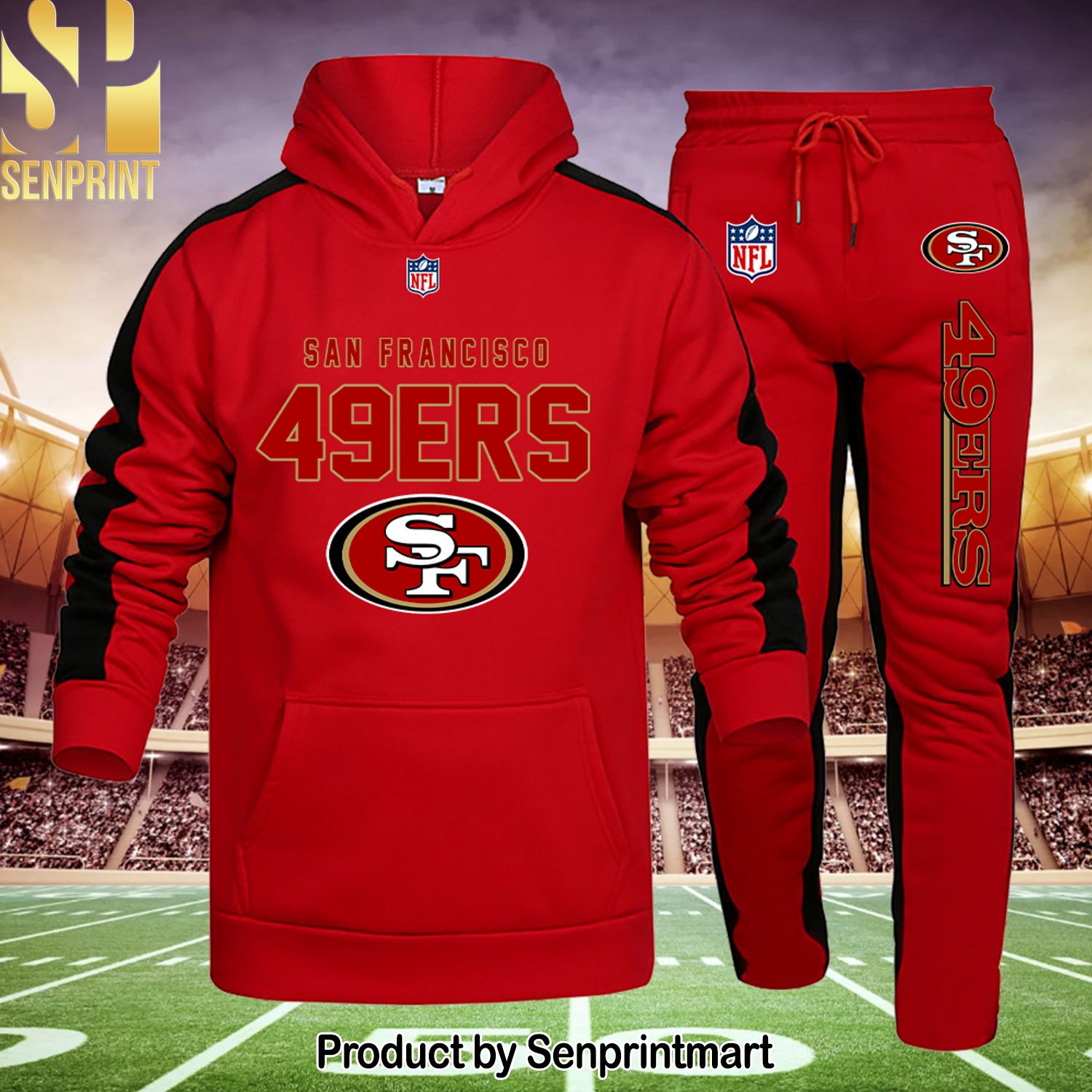 San Francisco 49ers 3D All Over Printed Shirt and Pants