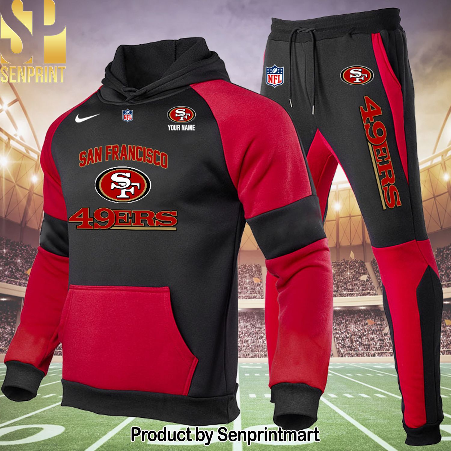 San Francisco 49ers Classic Full Print Shirt and Pants