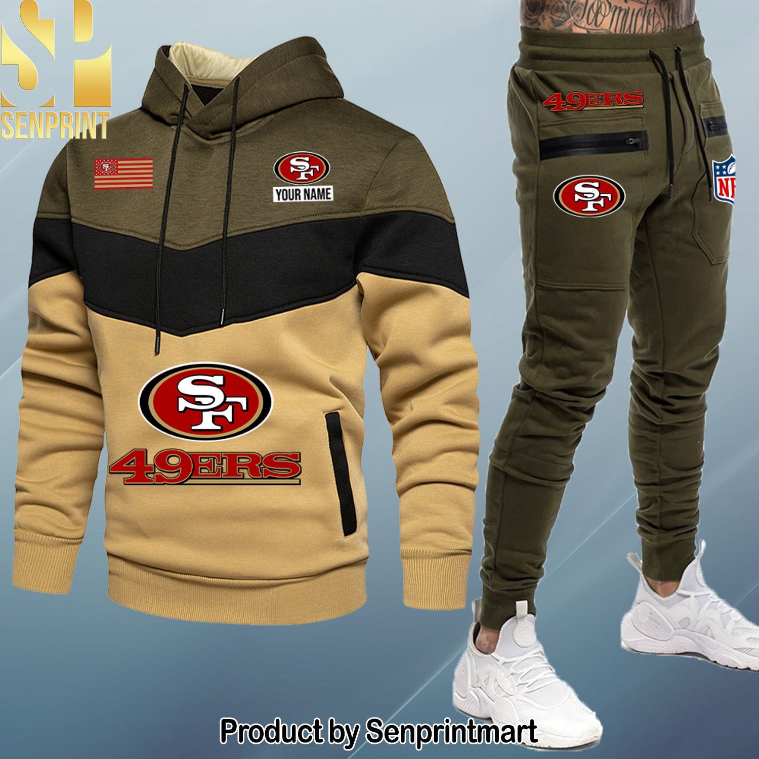 San Francisco 49ers Full Printed 3D Shirt and Pants