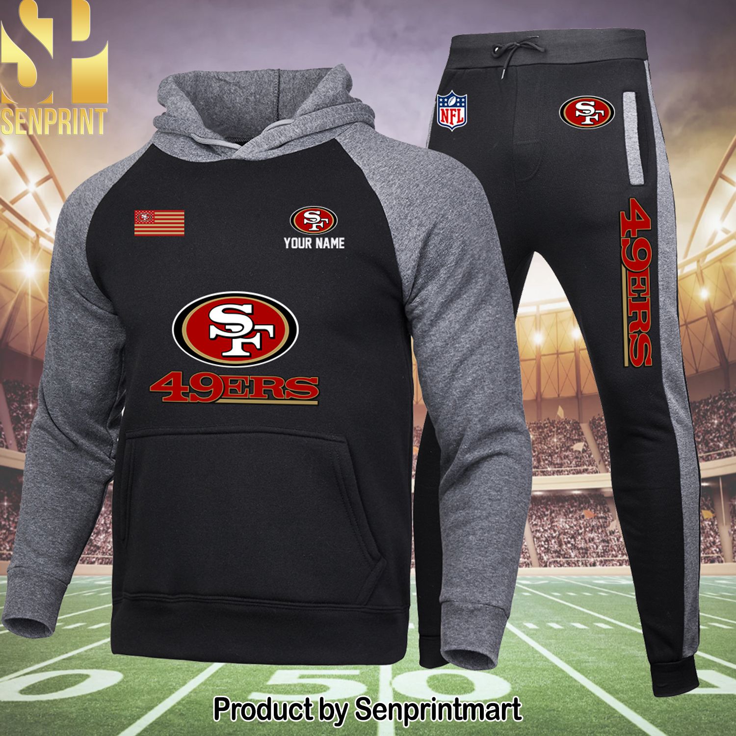 San Francisco 49ers Full Printing Classic Shirt and Pants