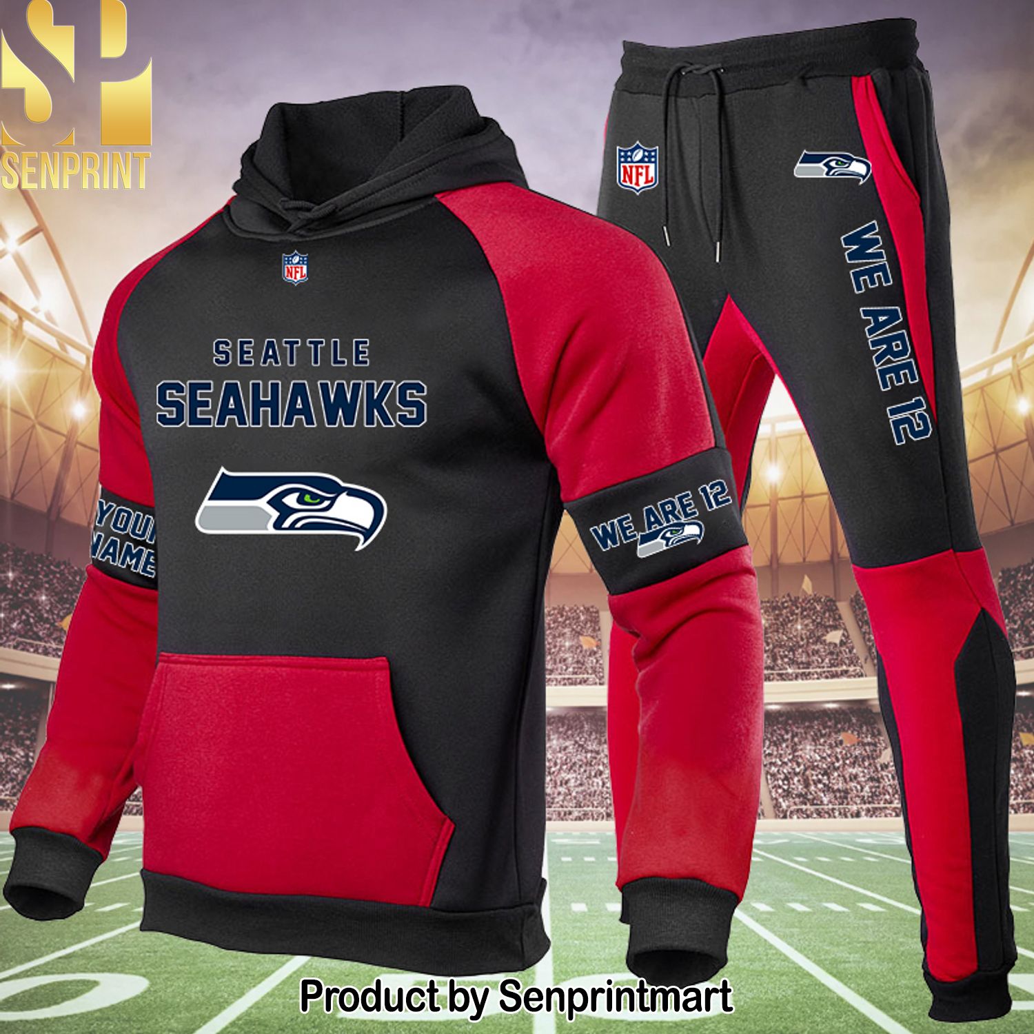 Seattle Seahawks Awesome Outfit Shirt and Pants