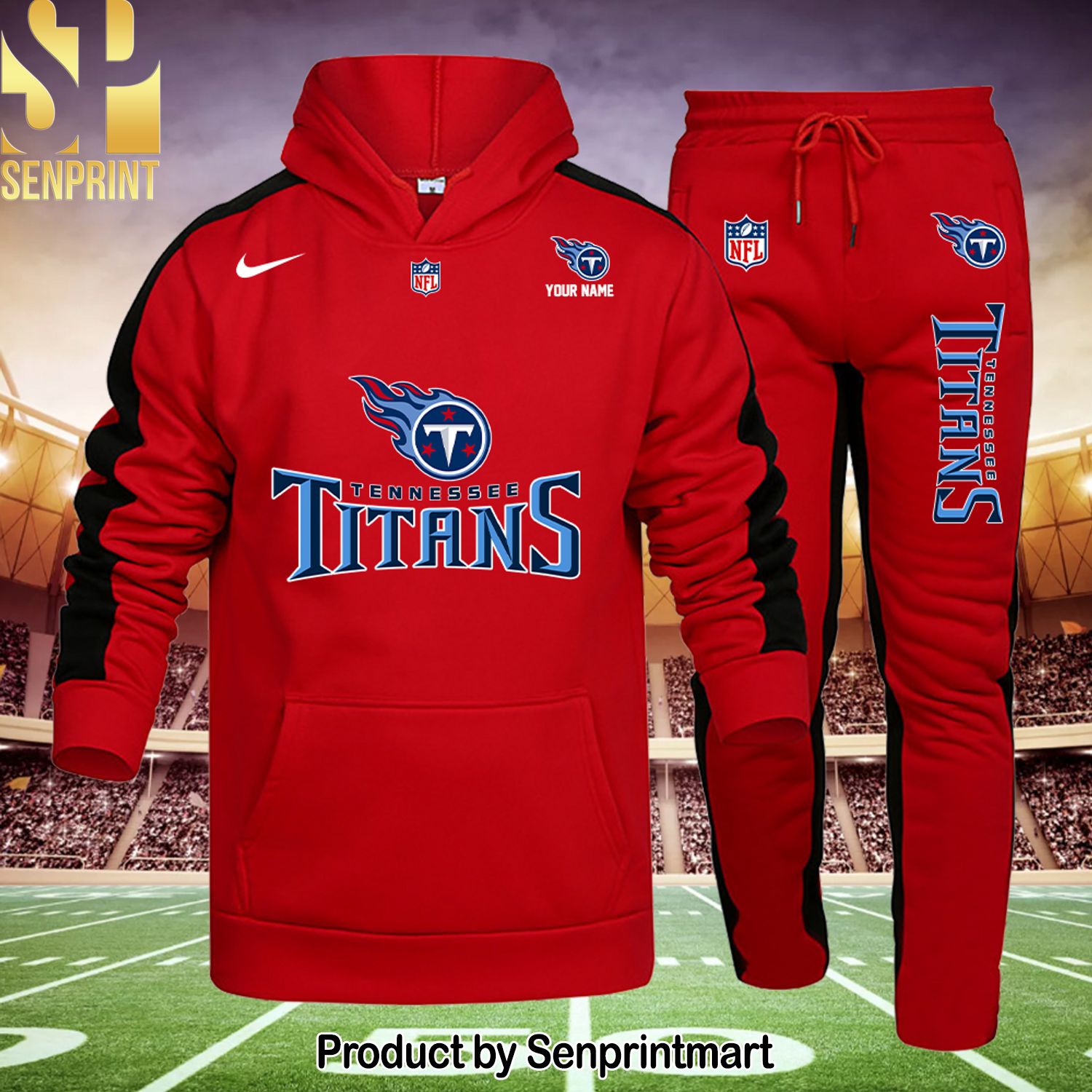 Tennessee Titans Classic All Over Printed Shirt and Pants