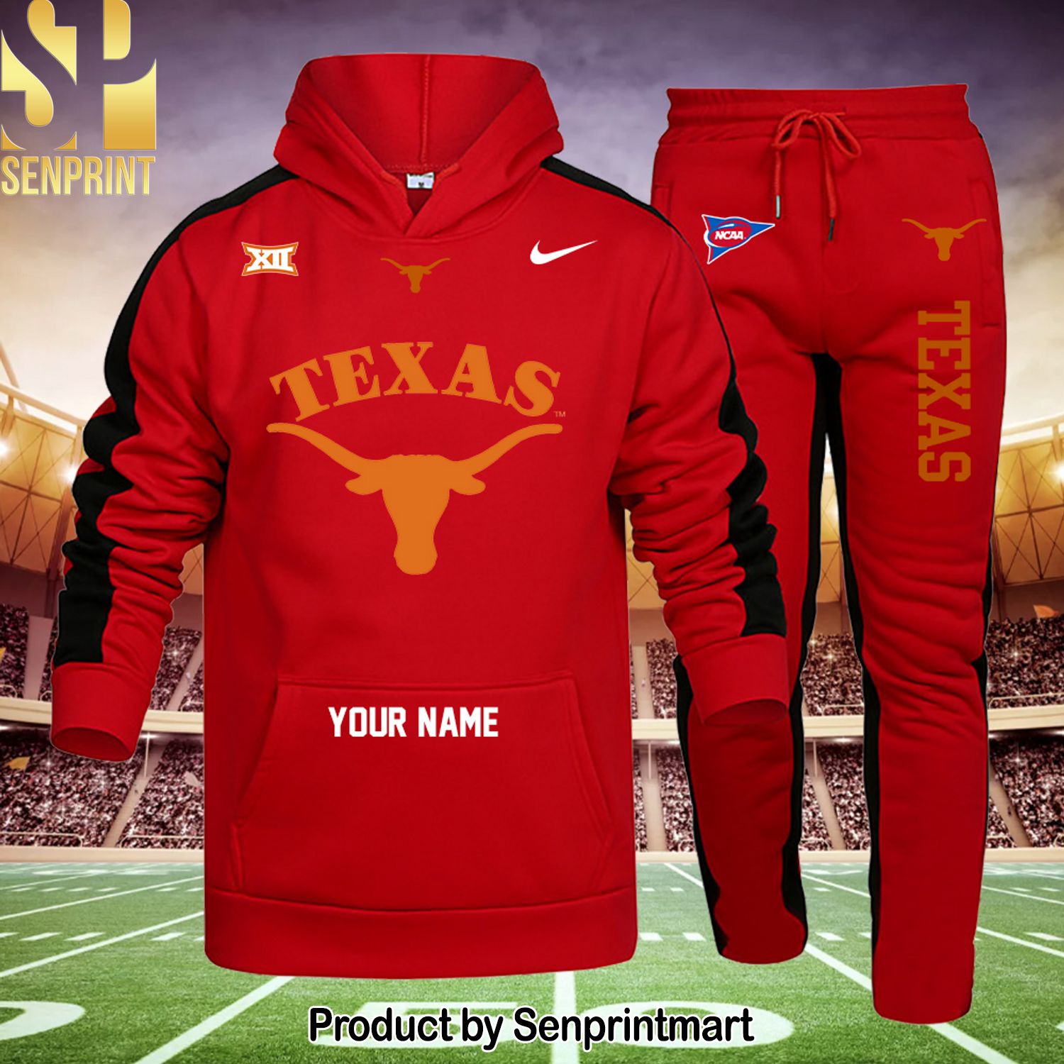 Texas Longhorns Full Print Unisex Shirt and Pants