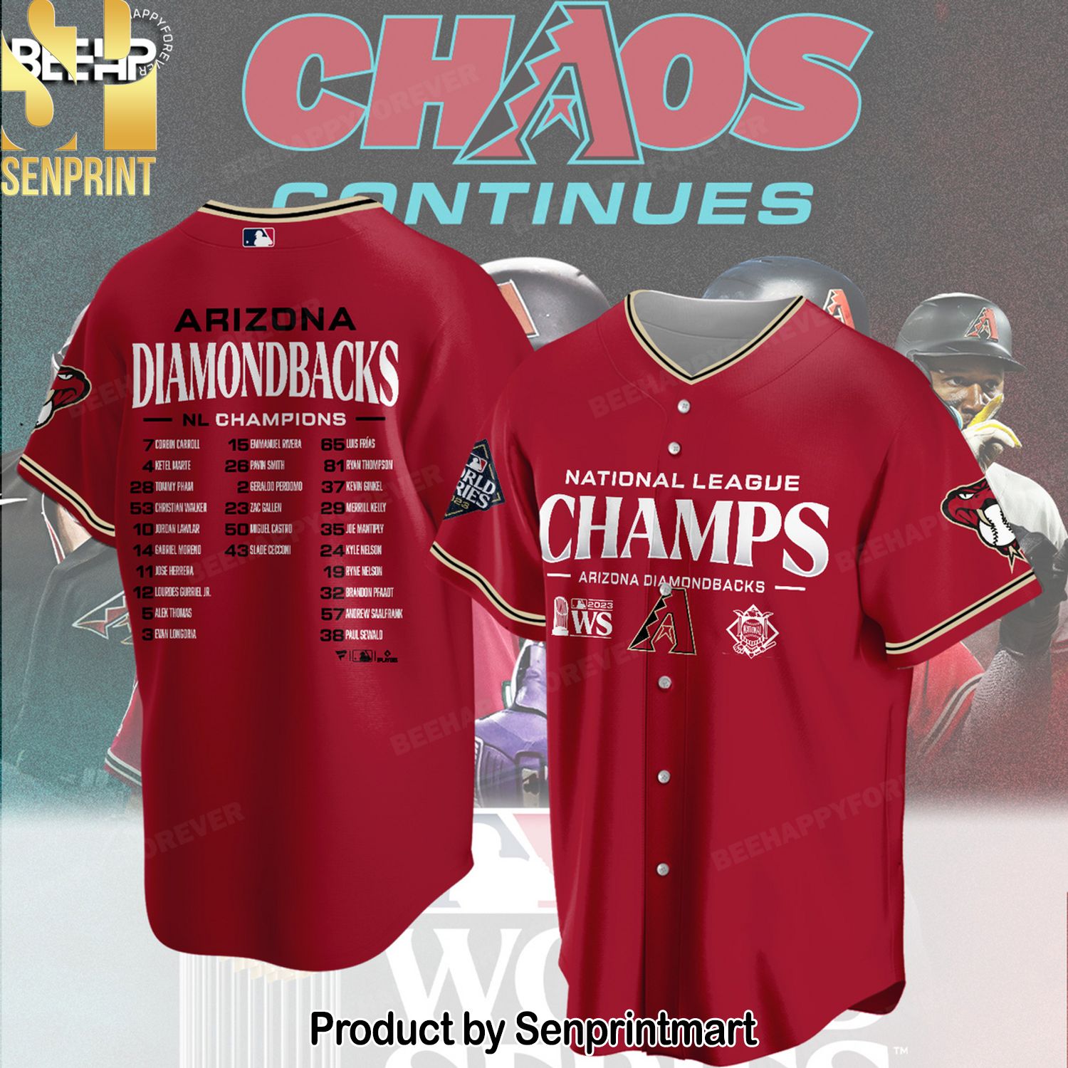 Arizona Diamondbacks 2023 National League Champions New Style Full Print Shirt