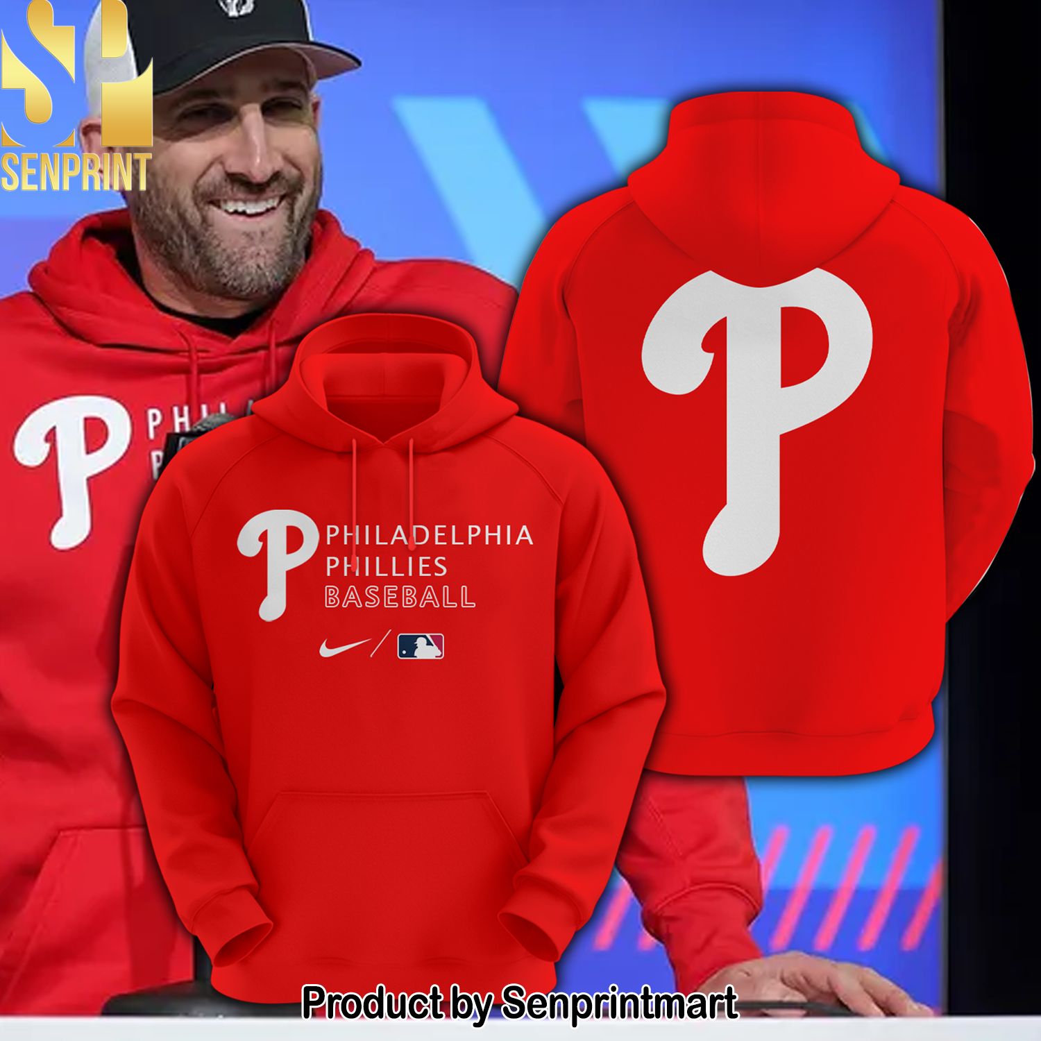 MLB Philadelphia Phillies 3D red 3D Full Printed Shirt