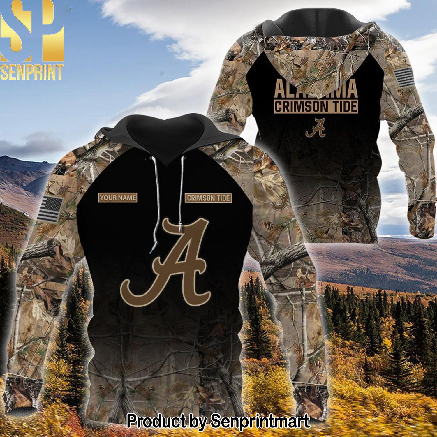 NCAA Alabama Crimson Tide Personalized Your Hunting Camo Style For Fans Shirt