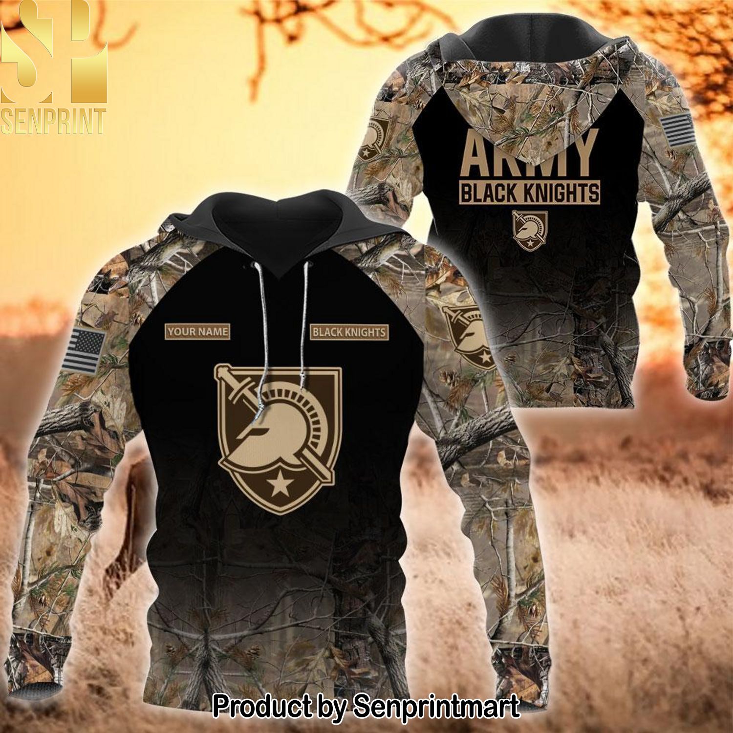 NCAA Army Black Knights Personalized Your Hunting Camo Style Street Style All Over Print Shirt