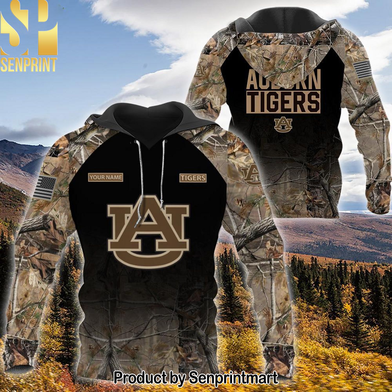 NCAA Auburn Tigers Personalized Your Hunting Camo Style New Version Shirt