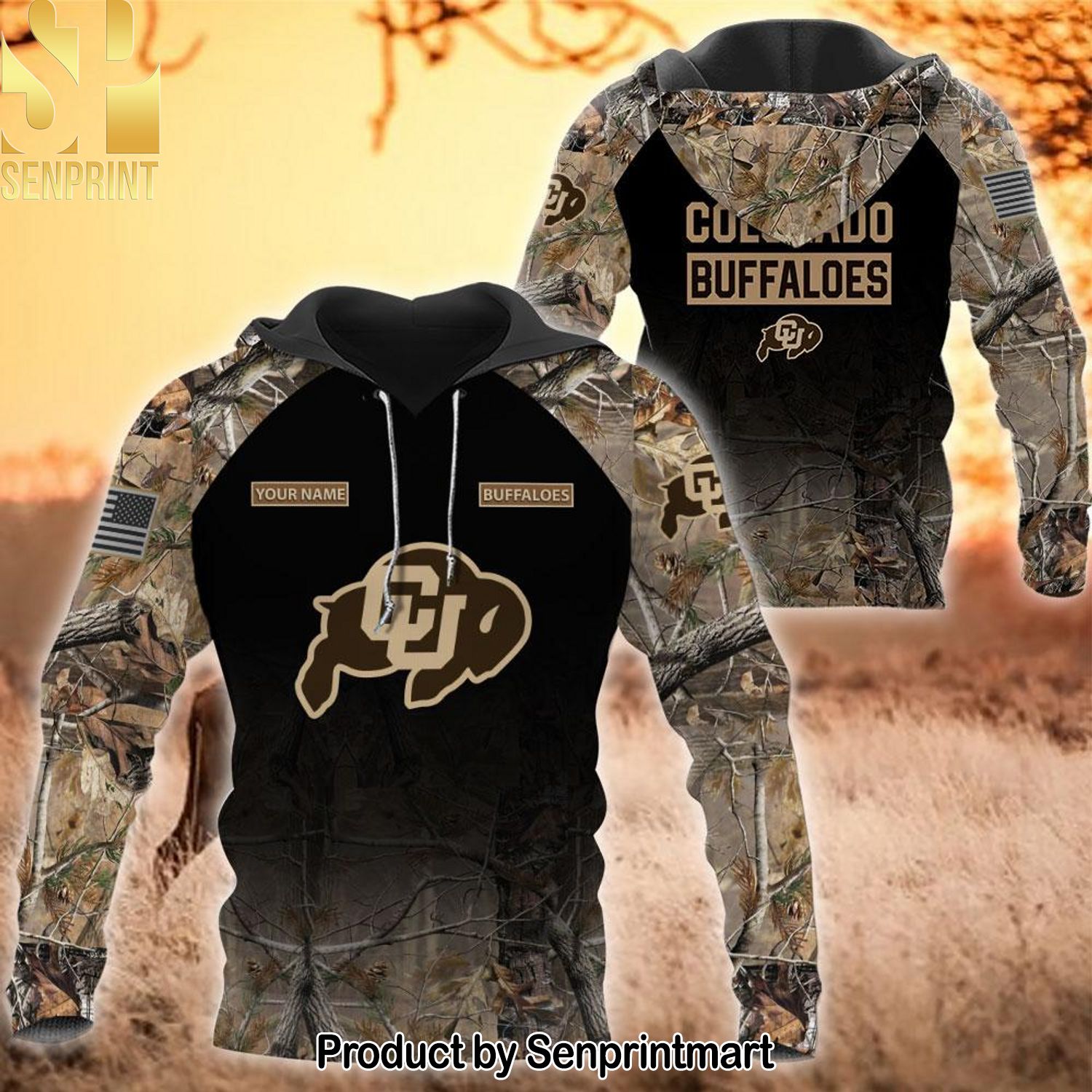 NCAA Colorado Buffaloes Personalized Your Hunting Camo Style Hot Version All Over Printed Shirt