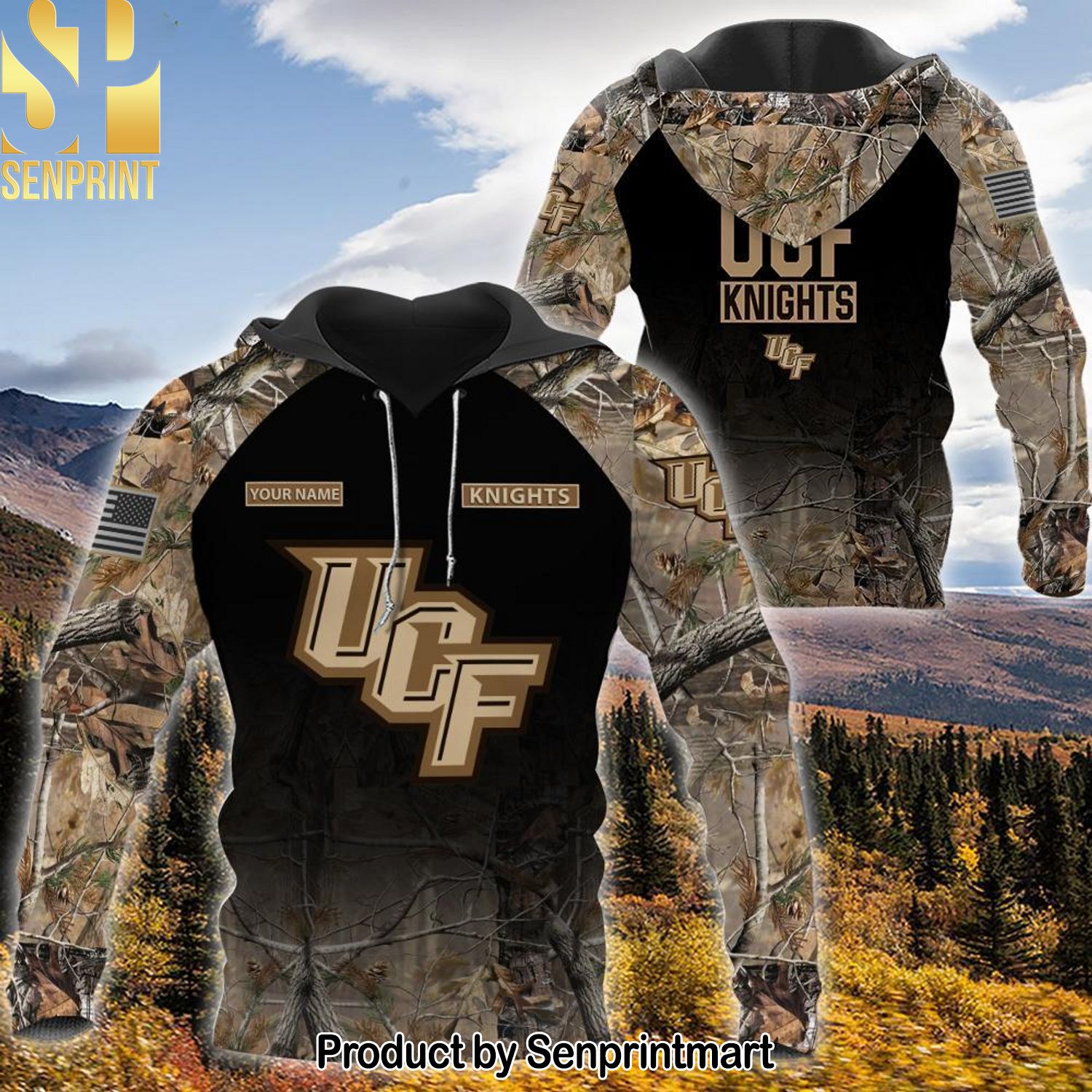 NCAA UCF Knights Personalized Your Hunting Camo Style Classic Shirt