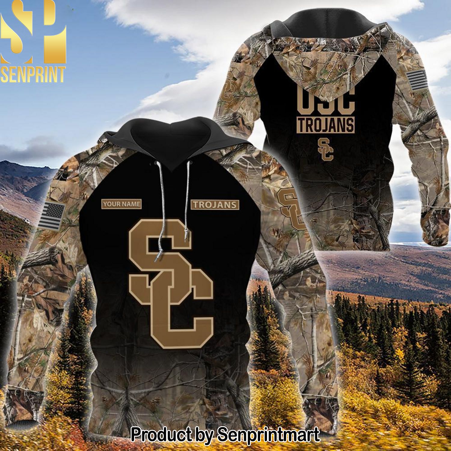 NCAA USC Trojans Personalized Your Hunting Camo Style Unisex Shirt