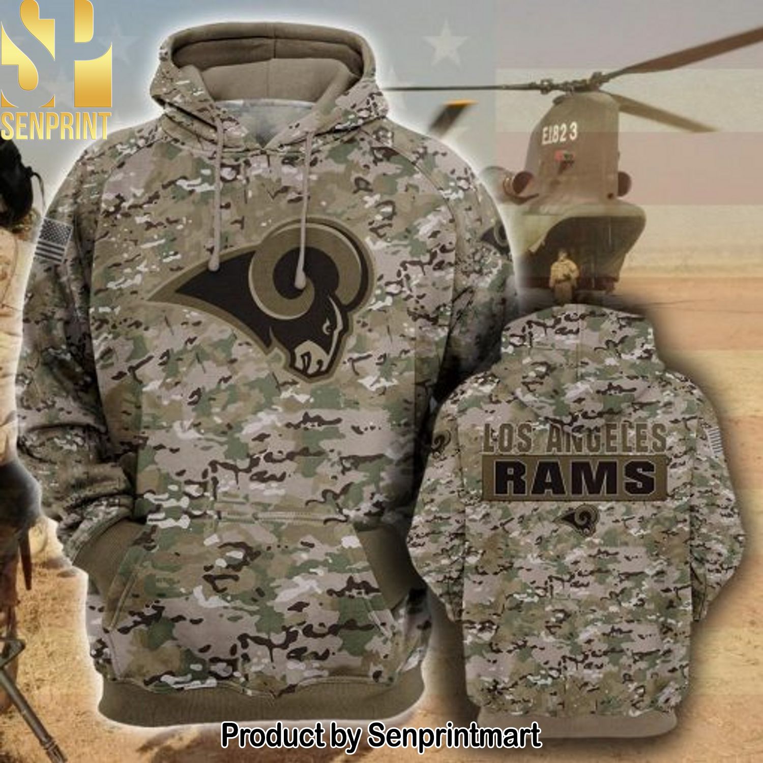 NFL Los Angeles Rams Unisex All Over Print Shirt