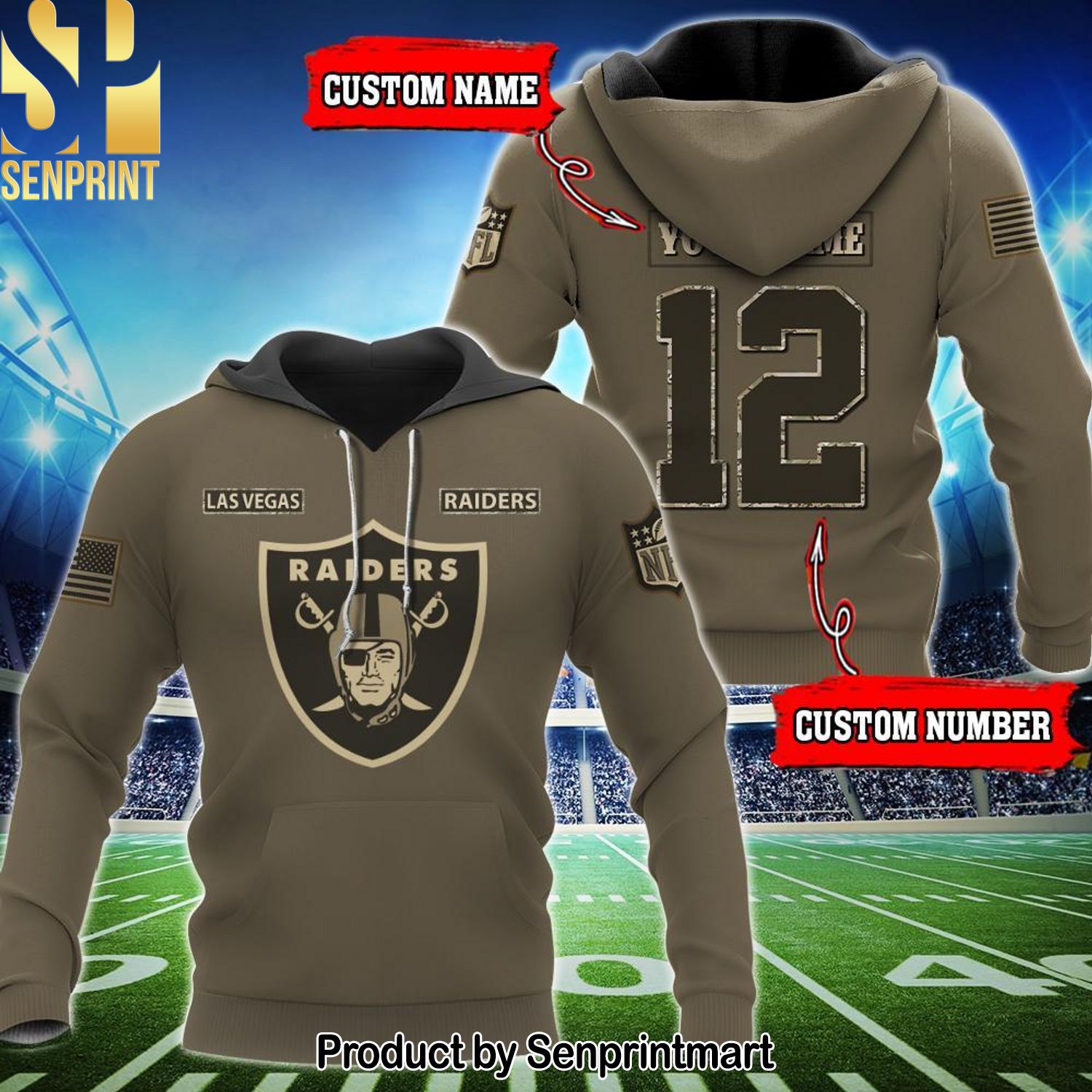 Personalized Your Name And Custom Number NFL Las Vegas Raiders New Type Shirt