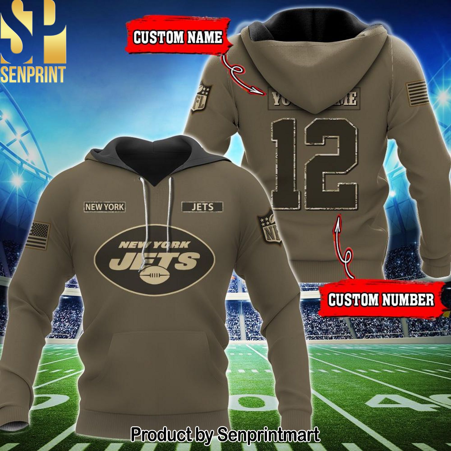 Personalized Your Name And Custom Number NFL New York Jets Cool Style Shirt