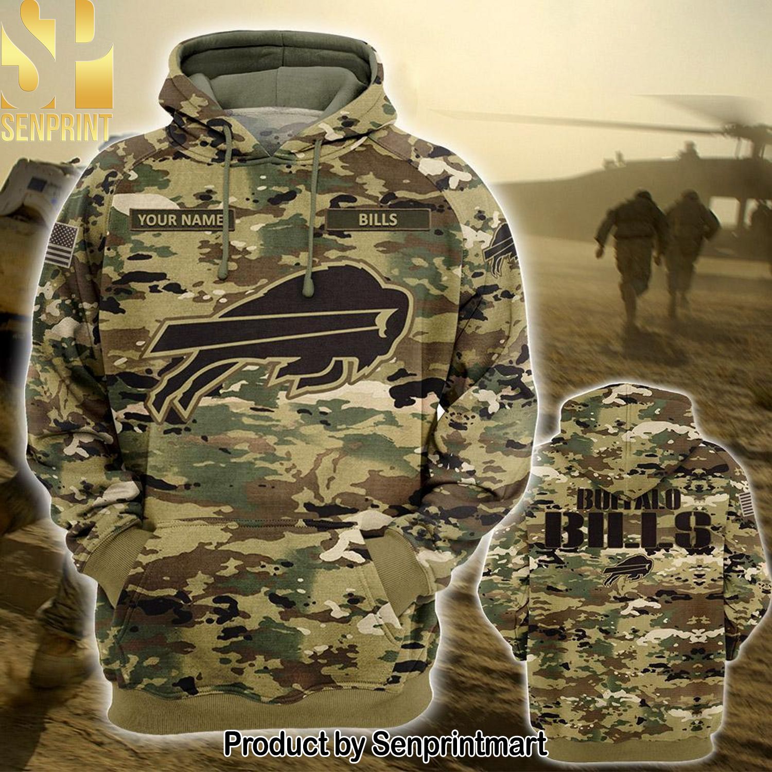 Personalized Your Name NFL Buffalo Bills OCP Camouflage Hot Fashion Shirt