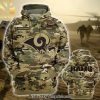 Personalized Your Name NFL Los Angeles Rams US Air Force ABU Camouflage Unisex Full Print Shirt