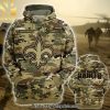 Personalized Your Name NFL New Orleans Saints US Air Force ABU Camouflage Full Printed Shirt