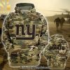 Personalized Your Name NFL New York Giants US Air Force ABU Camouflage Street Style Shirt