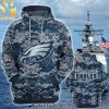 Personalized Your Name NFL Philadelphia Eagles US Navy NWU Camouflage All Over Print Unisex Shirt