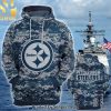 Personalized Your Name NFL Pittsburgh Steelers US Navy NWU Camouflage Unisex All Over Printed Shirt