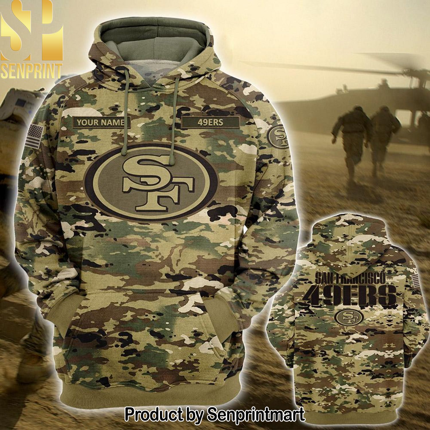 Personalized Your Name NFL San Francisco ers OCP Camouflage Classic All Over Print Shirt