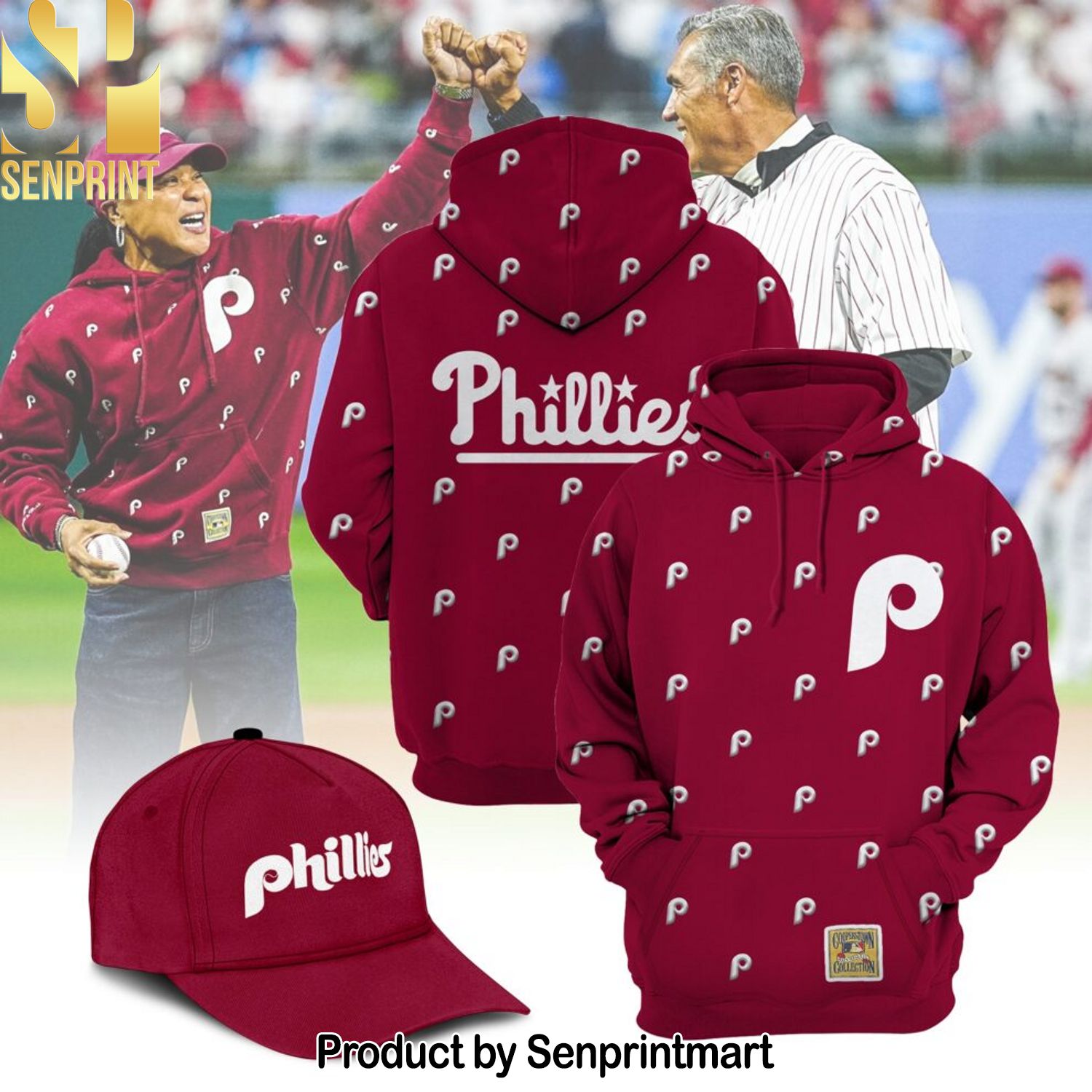 Philadelphia Phillies Unisex Classic Full Printed Shirt