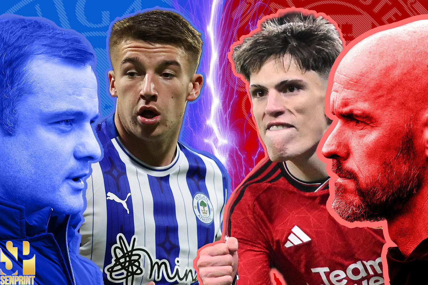 The Red Devils Clash with The Latics A Glimpse into the FA Cup Showdown at DW Stadium