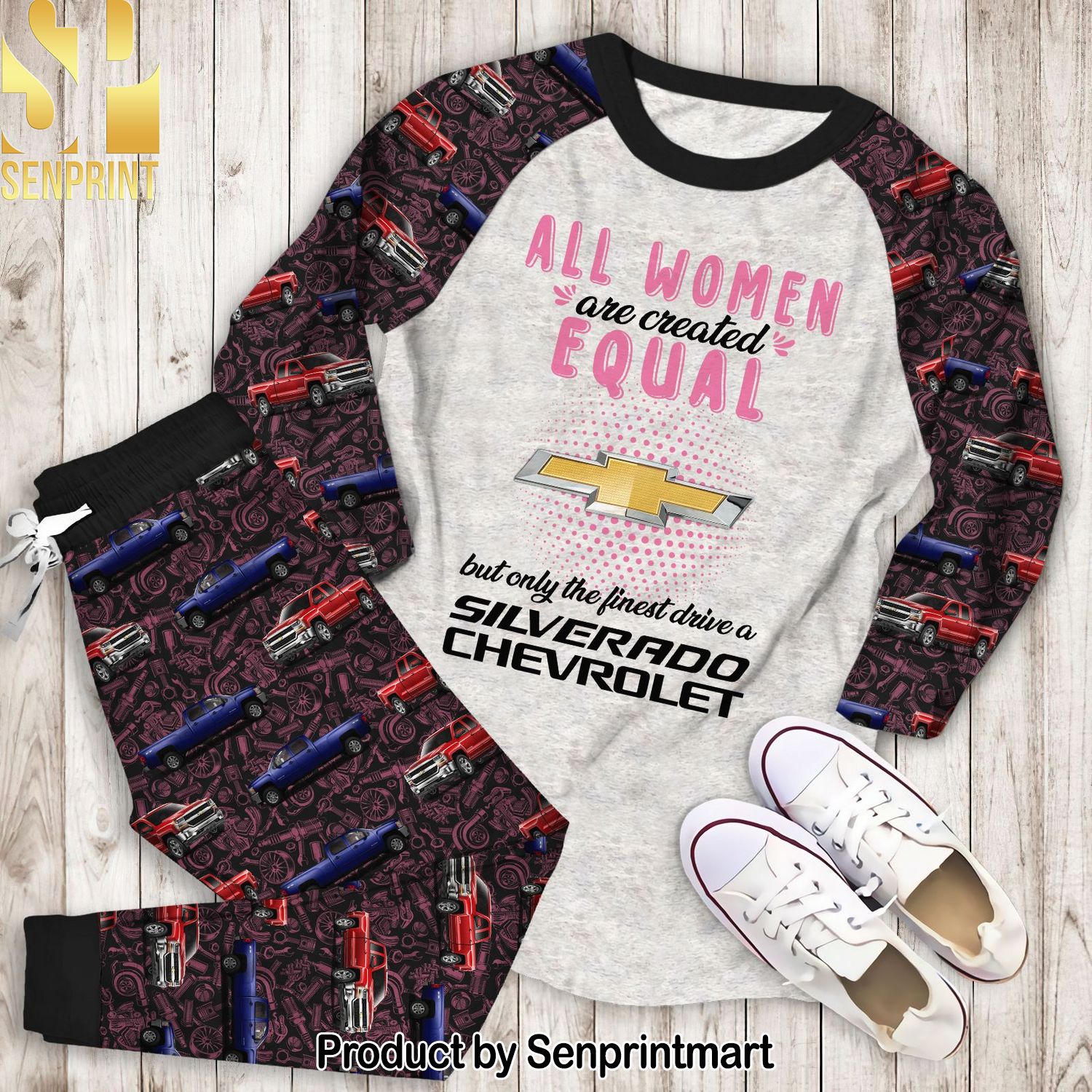 All Women Are Created Equal, But Only The Finest Drive A Chevrolet Silverado Unisex All Over Print Pajamas Set