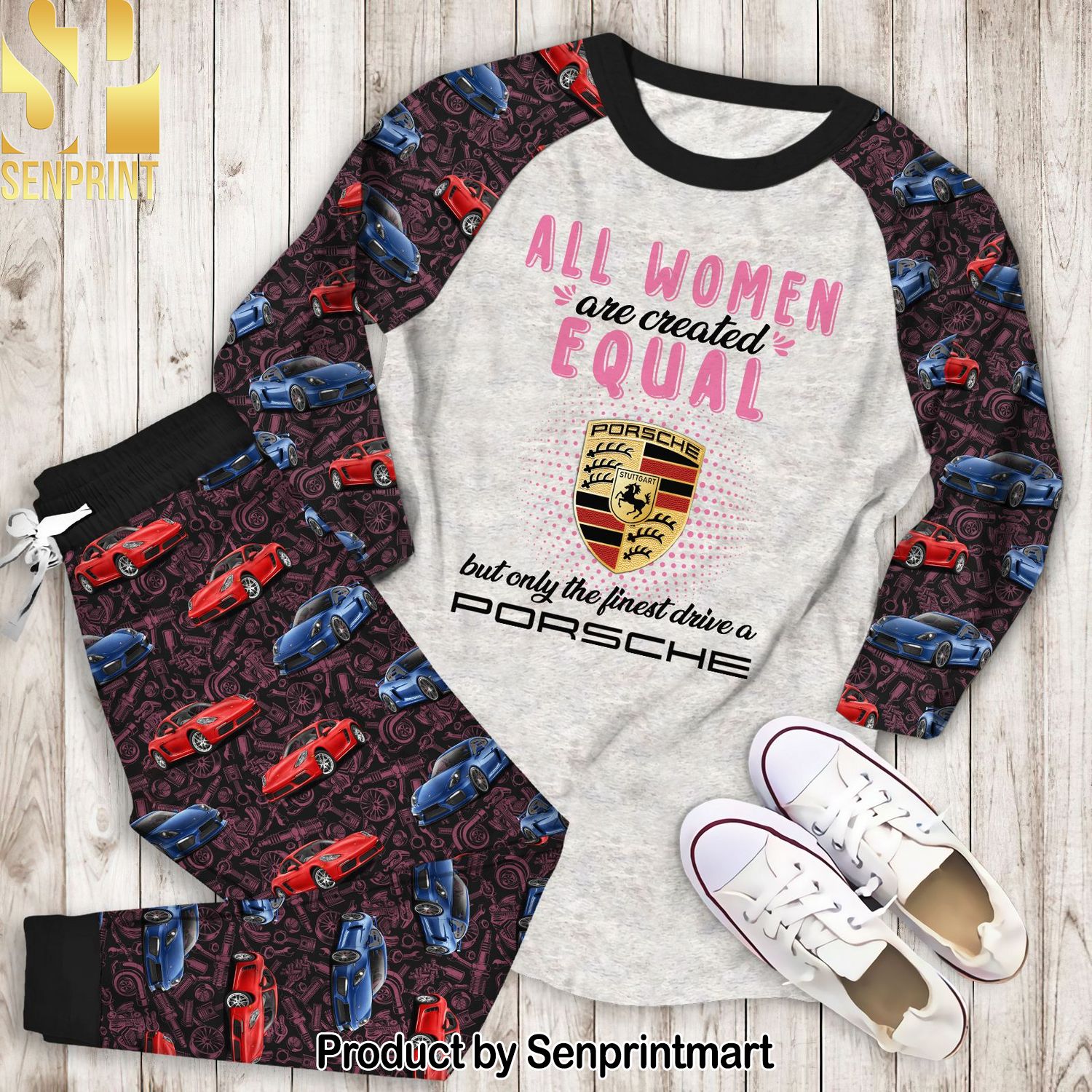 All Women Are Created Equal, But Only The Finest Drive A Porsche Unisex Full Printed Pajamas Set