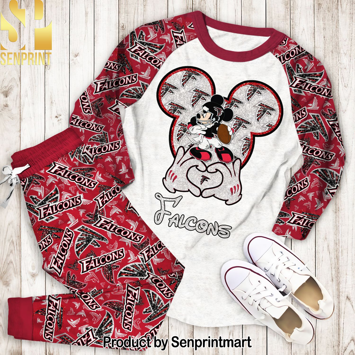 Falcons Football Mickey Disney 3D Full Printing Pajamas Set