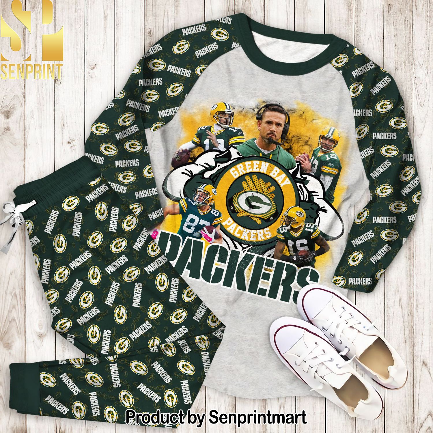 Green Bay Packers Transfer Unisex Full Print Pajamas Set