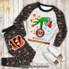 Happy HalloThankmas Grinch Cleveland Browns Classic All Over Print Pajamas Set