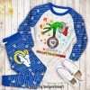 Happy HalloThankmas Grinch Los Angeles Chargers All Over Print 3D Pajamas Set