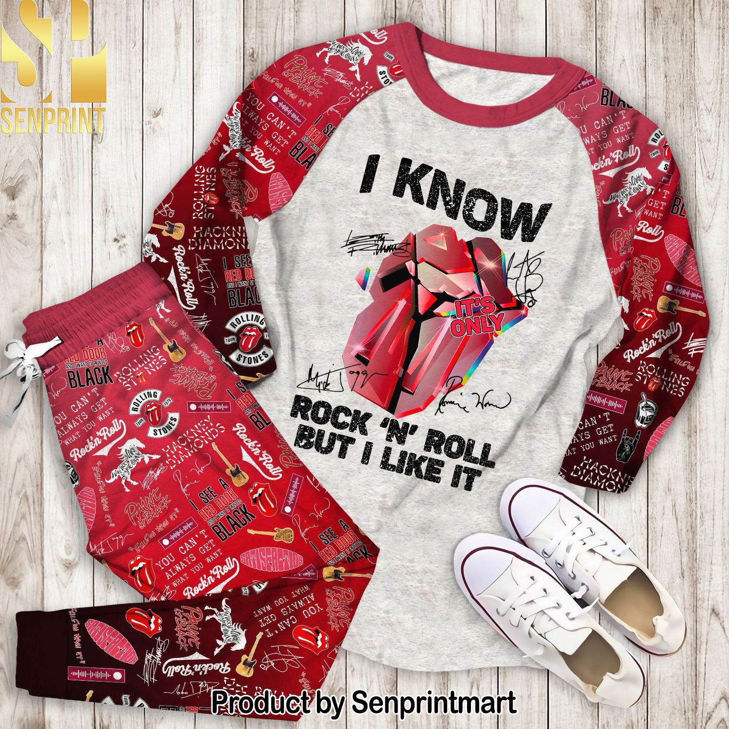 I Know It Only Rock_nRoll But I Like It 3D Full Print Pajamas Set