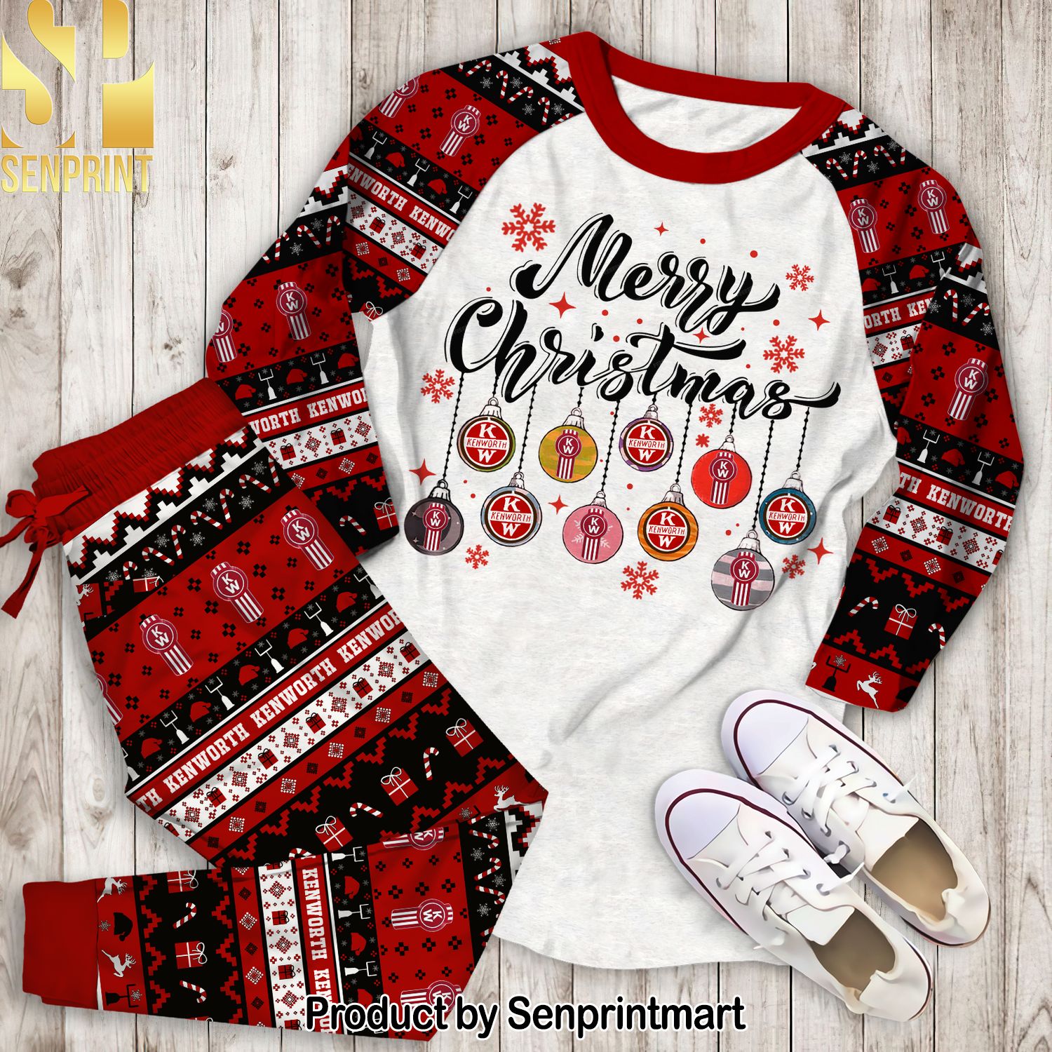 Kenworth Merry Christmas s 3D Full Printing Pajamas Set