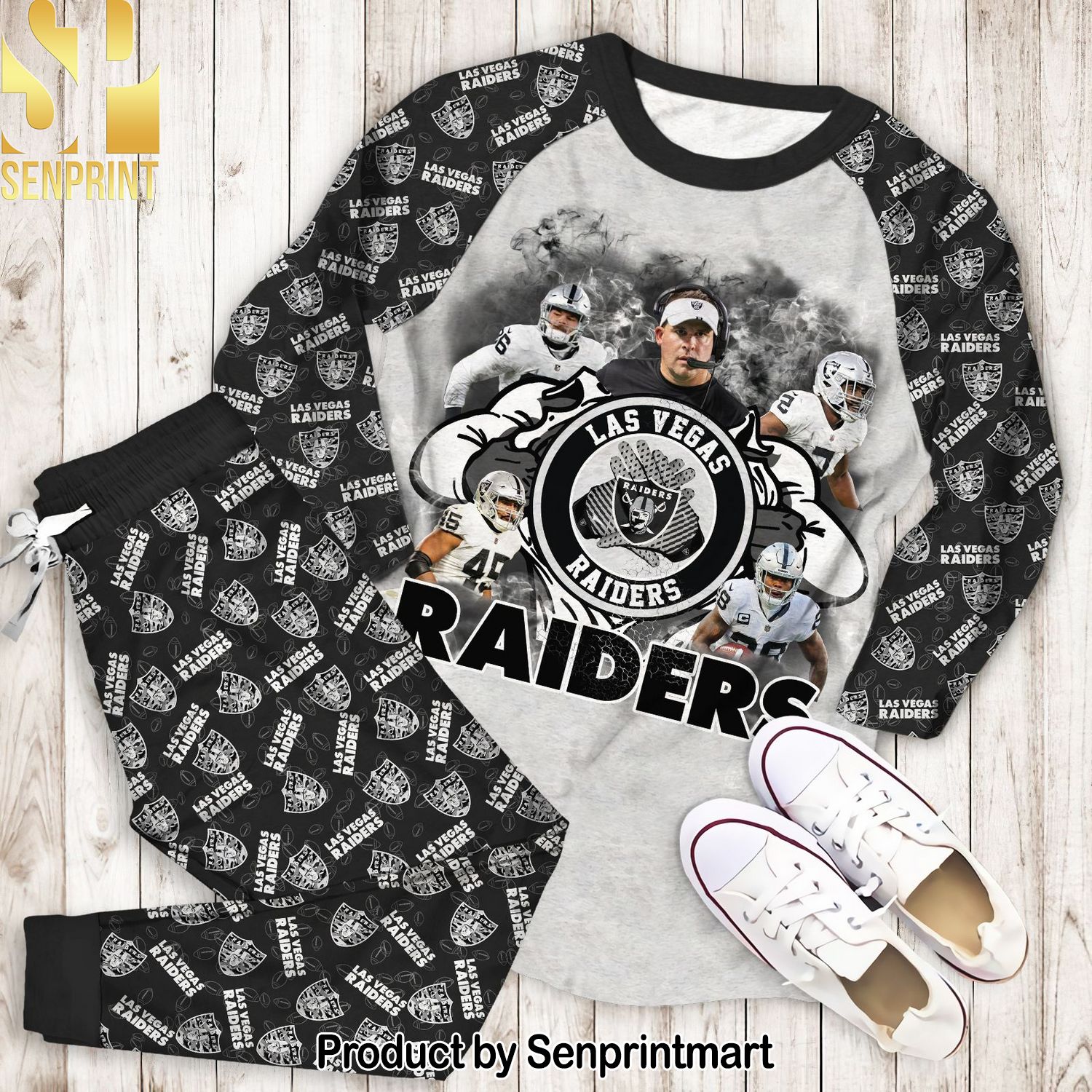 Las Vegas Raiders Transfer Unisex Full Printed Pajamas Set