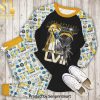 Los Angeles Chargers Football Mickey Disney Full Print 3D Pajamas Set