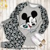 Mickey Mouse and Friend Think Pink All Over Printed Classic Pajamas Set