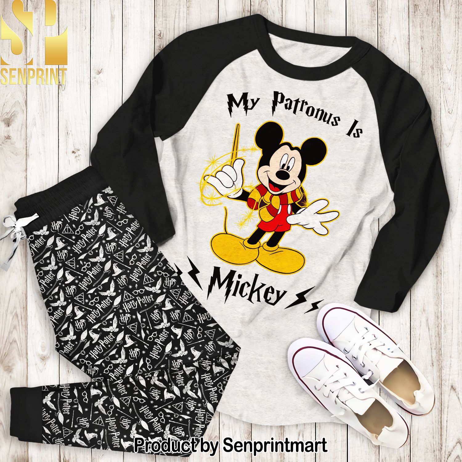 My Patronut is Mickey Peanut Harry Potter Full Print 3D Pajamas Set