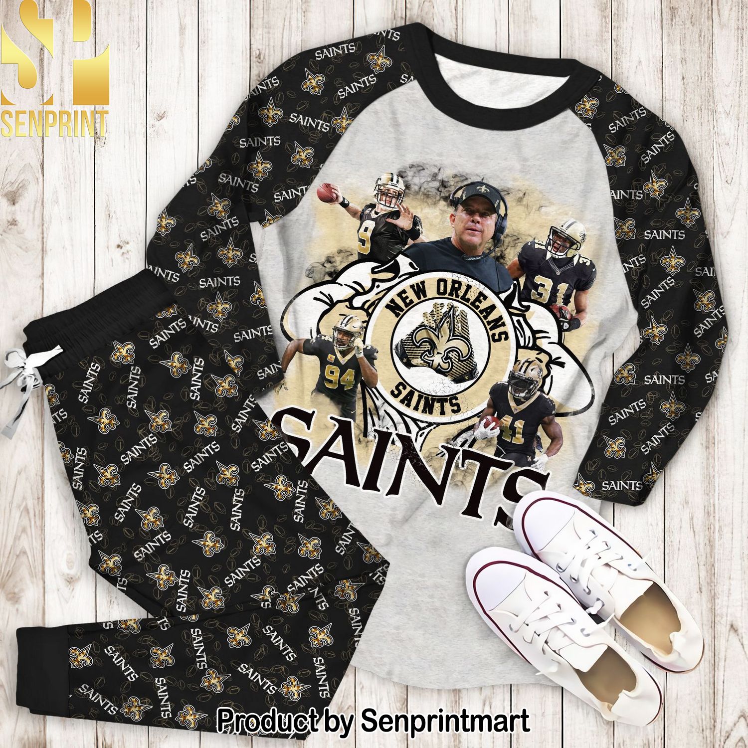 New Orleans Saint Transfer Full Print 3D Pajamas Set