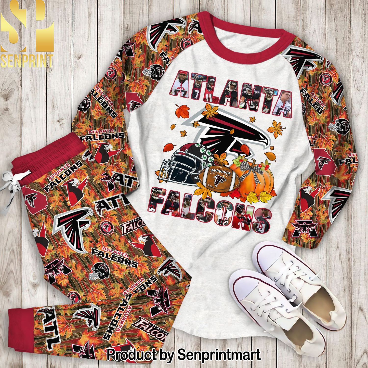 NFL Atlanta Falcons Unisex Full Printing Pajamas Set