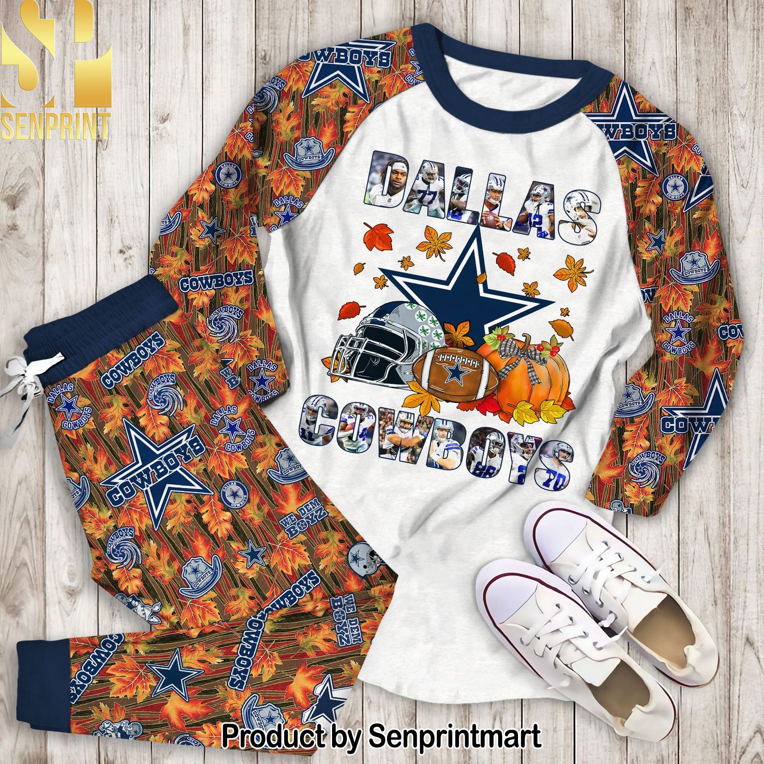 NFL Dallas Cowboys 3D Full Print Pajamas Set